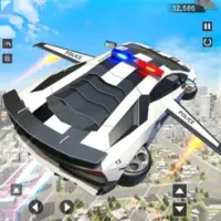 Flying Car Game: Police Games