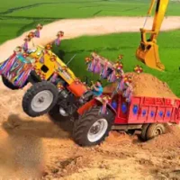 Tractor Trolley Farming Game