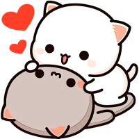 Animated Mochi Cat Stickers