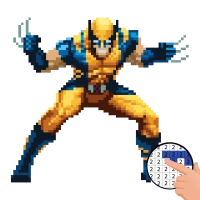 Pixel Color Puzzle Superheroes