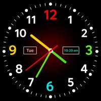 Neon Digital Clock Wallpaper