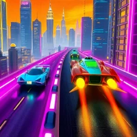 Neon Car Driving: Car Race 3D