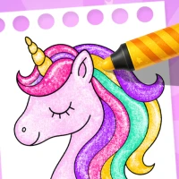 Unicorn Coloring Glitter Color